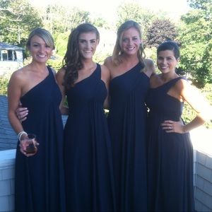 Bill Levkoff Navy Maxi Dress